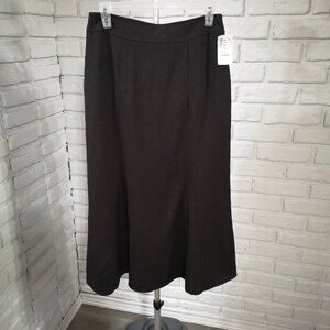 NWT Cleo Ladies Size 6 Dark Brown Maxi w/ Flare Bottom Made in Canada Skirt